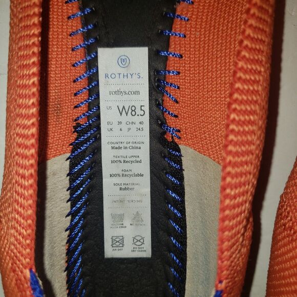 Rothy's The Point Persimmon Flats Shoes Retired Color Womens Size 8.5 - Picture 8 of 10